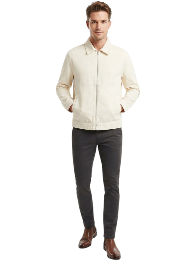 Image for Men's Plain Solid Jacket,Beige