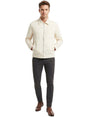 Image for Men's Plain Solid Jacket,Beige