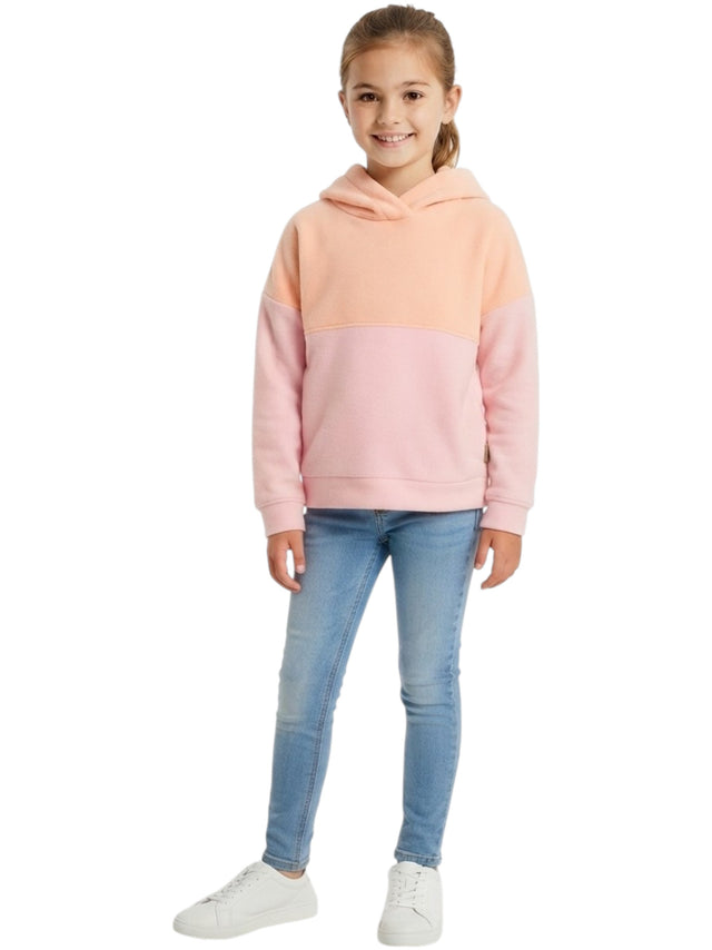 Image for Kids Girl's Colorblocked Hoodies,Pink/Coral
