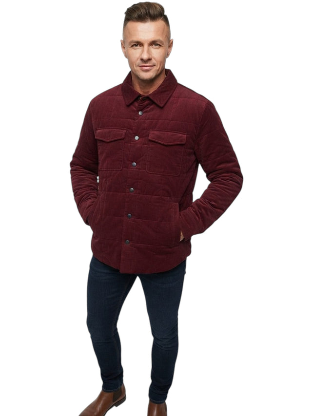 Image for Men's Plain Solid Jacket,Burgandy