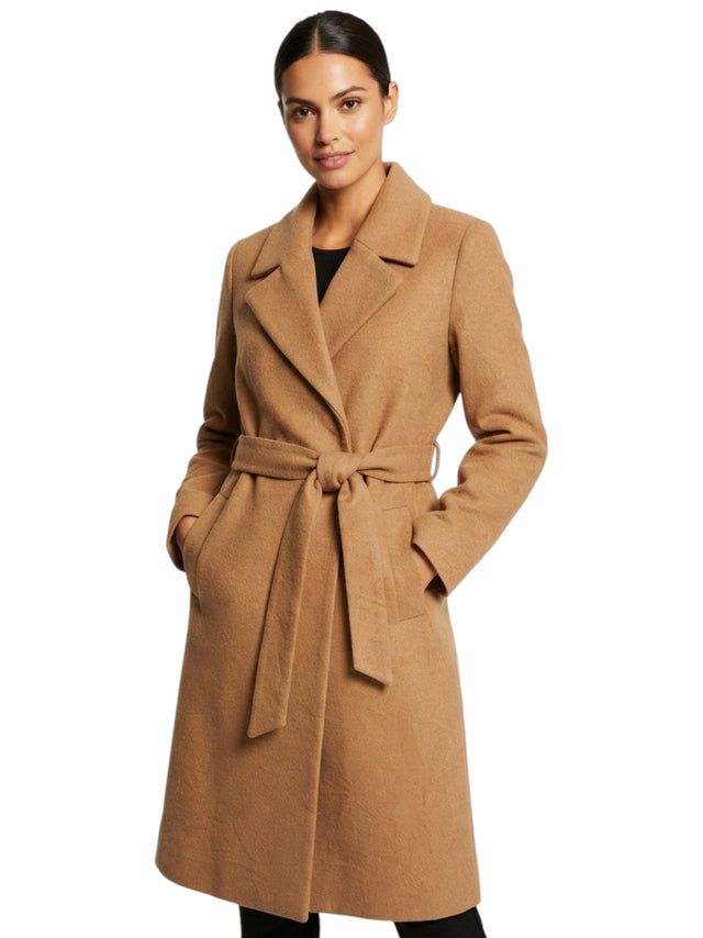 Image for Women's Plain Solid Coat,Light Brown