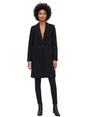 Image for Women's Plain Solid Coat,Black