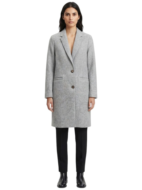 Image for Women's Plain Solid Coat,Grey