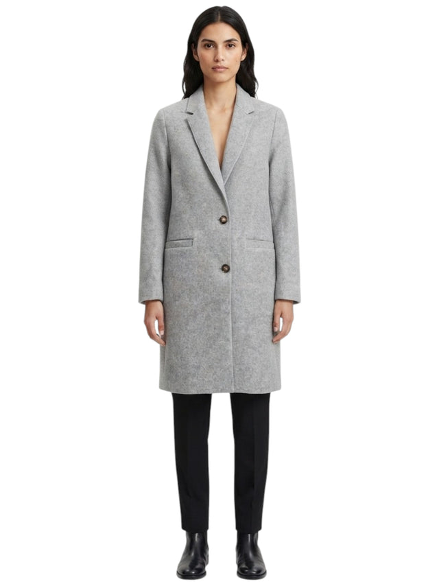 Image for Women's Plain Solid Coat,Grey