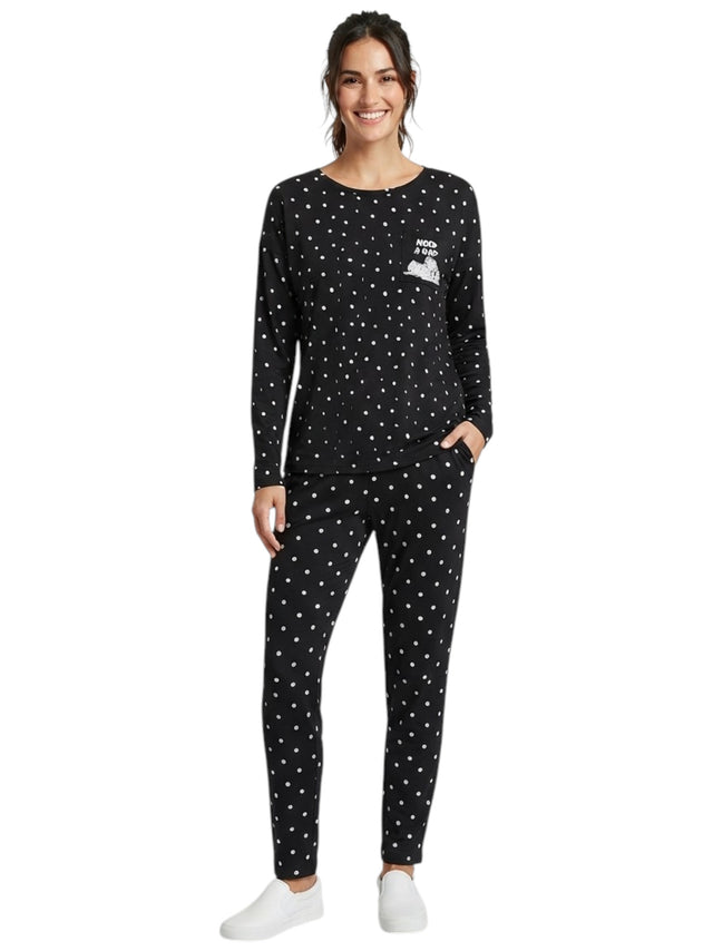 Image for Women's Printed Sleepwear Top,Black
