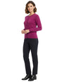 Image for Women's Plain Solid Cardigan,Dark Purple