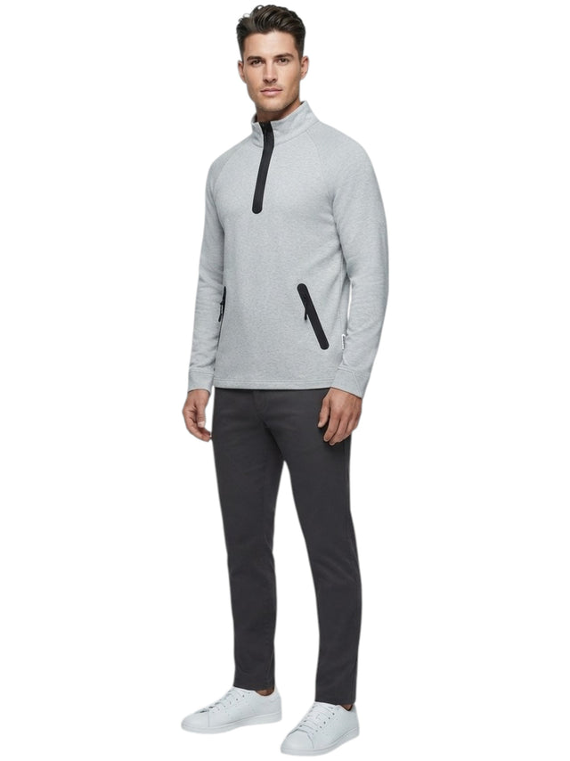 Image for Men's Plain Solid Sweaters,Light Grey
