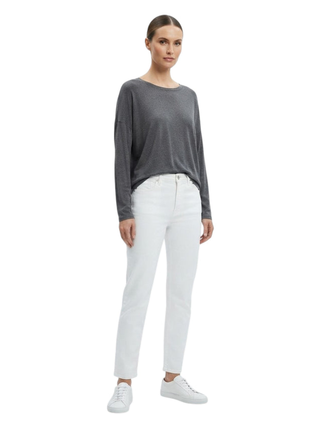 Image for Women's Plain Solid Top,Grey