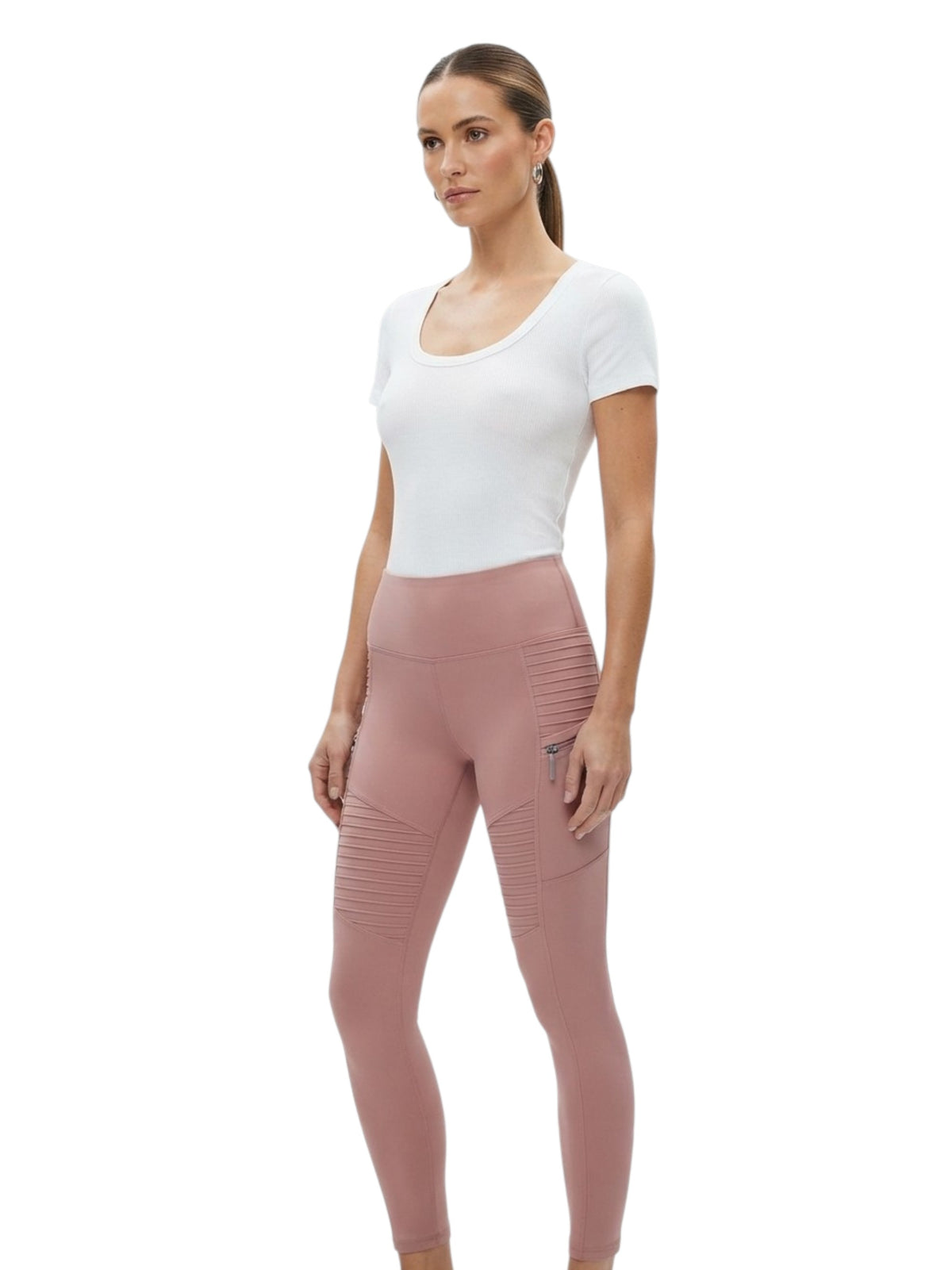 Image for Women's Ribbed Sport Legging,Dusty Pink