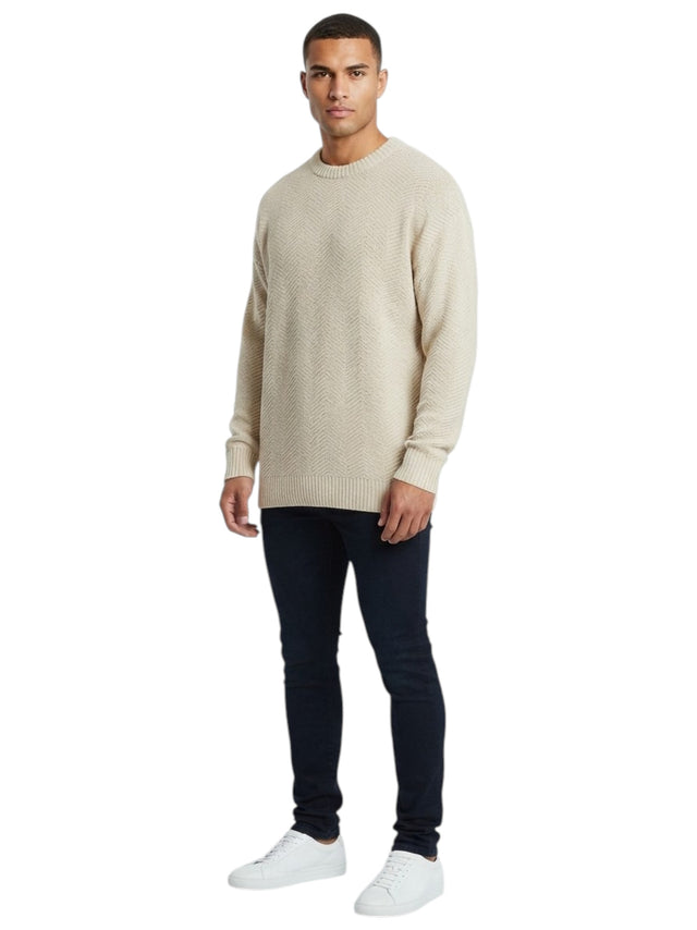 Image for Men's Textured Open Knitted,Beige