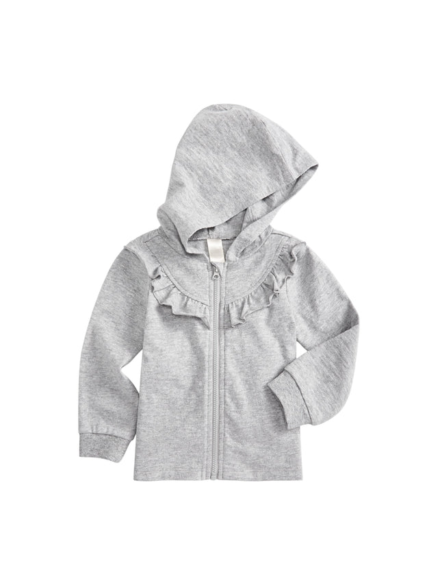 Image for Kids Girl's Plain Hoodie,Grey