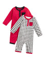 Image for Kids Boy's Plaid Jumsuit Set 2 Pcs,White/Red