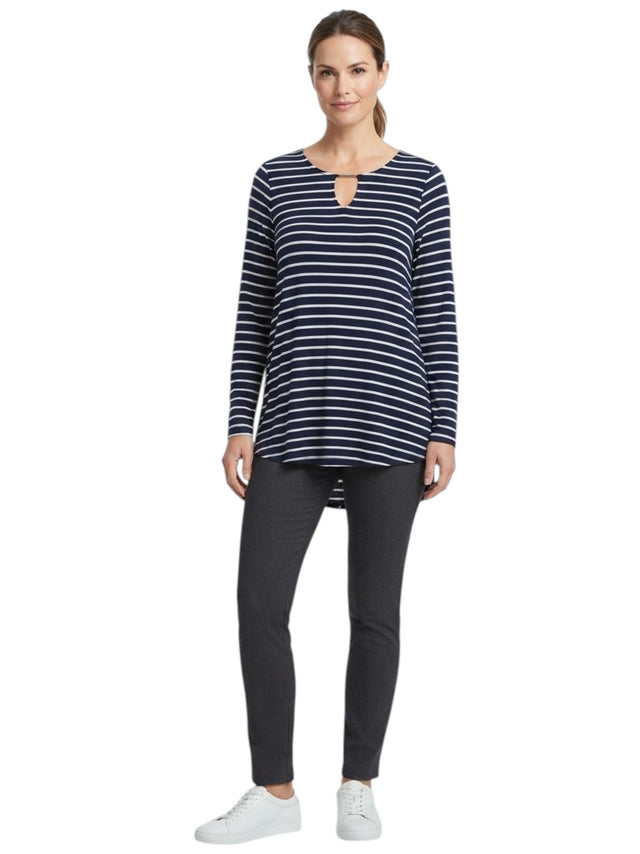 Image for Women's Stipped Top,Navy