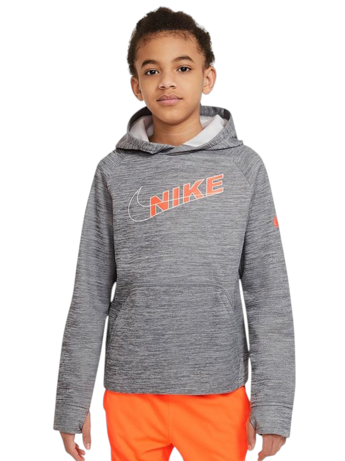 Image for Kids Boy's Brand Logo Printed Hoodie,Grey