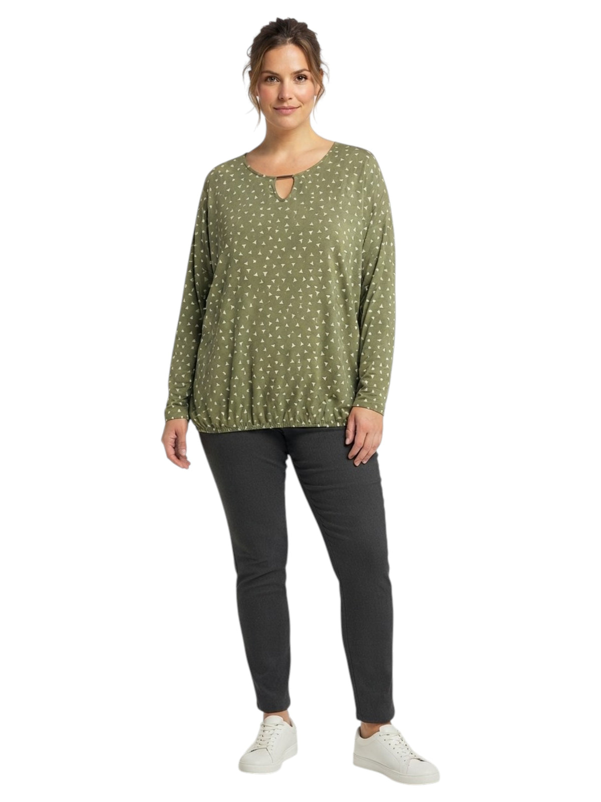 Image for Women's Printed Top,Olive