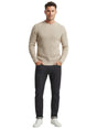Image for Men's Ribbed Knitted Sweater,Beige