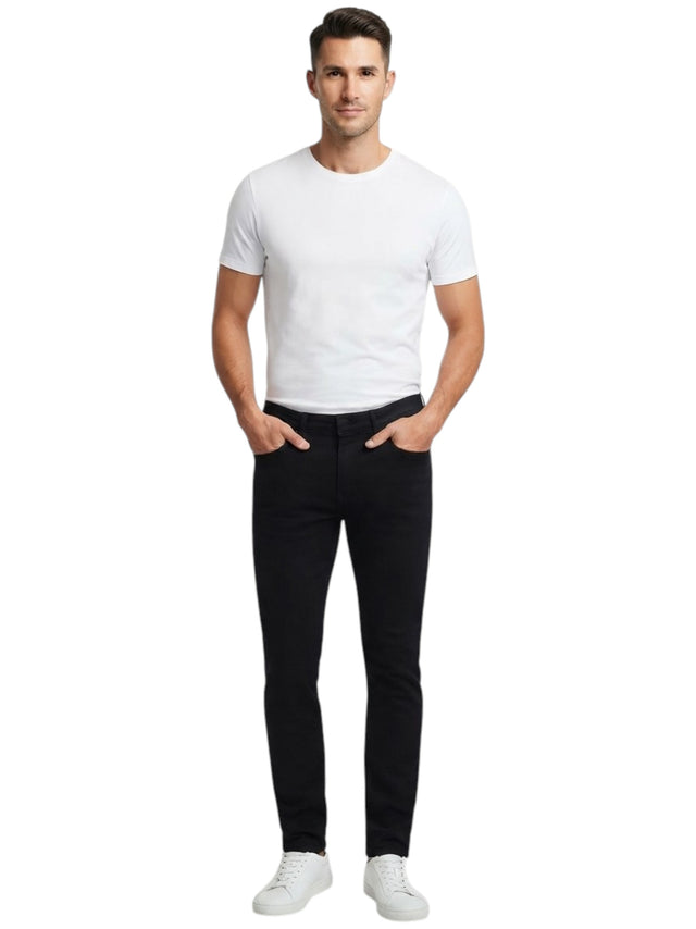 Image for Men's Plain Denim Jeans Pants,Black
