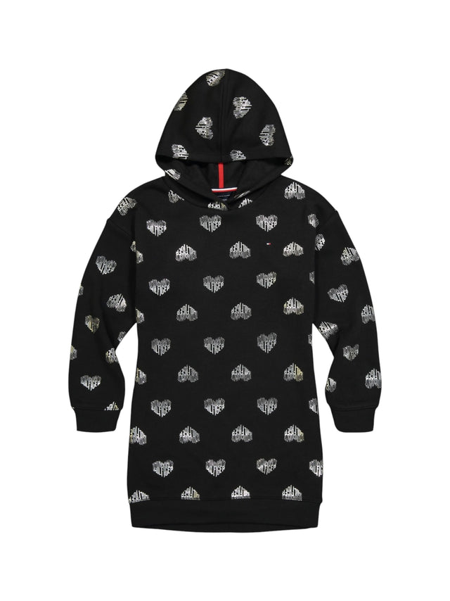 Image for Kids Girl's Brand Logo Printed Hoodie,Black