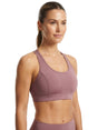 Image for Women's Plain Sport Crop Top,Mauve