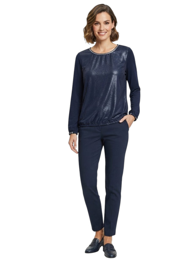 Image for Women's Plain Mesh Top,Navy