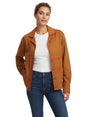 Image for Women's Textured Pocket Jacket,Brown