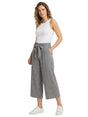 Image for Women's Plaid Casual Pant With Belt,Grey