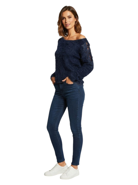 Image for Women's Plain Top Mohair,Navy