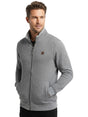Image for Men's Textured Zip-up Jacket,Grey