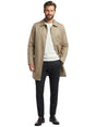 Image for Men's Plain Trench Coat,Beige