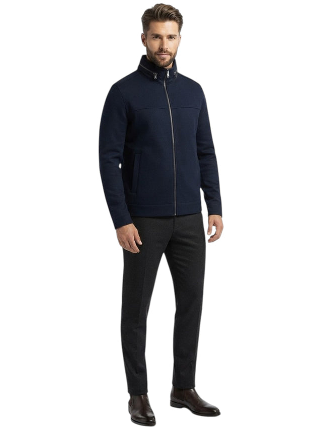 Image for Men's Plain Trench Jacket,Navy Blue