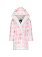 Image for Kids Girls Plaid Knitted Sleepwear Robe With Belt,Pink