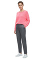Image for Women's Textured Open Knitted Sweater,Pink