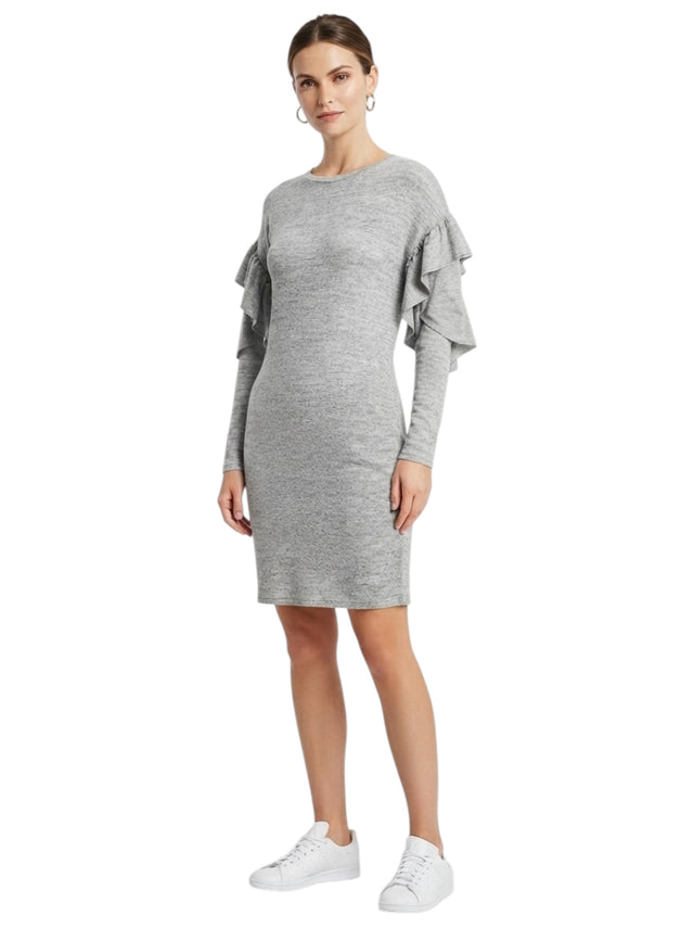 Image for Women's Plain Solid Dress,Grey