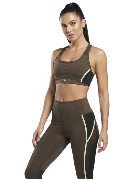 Image for Women's ColorBlocked Sport Crop Top,Brown