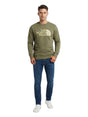 Image for Men's Brand Logo Printed Sweaters,Olive Green