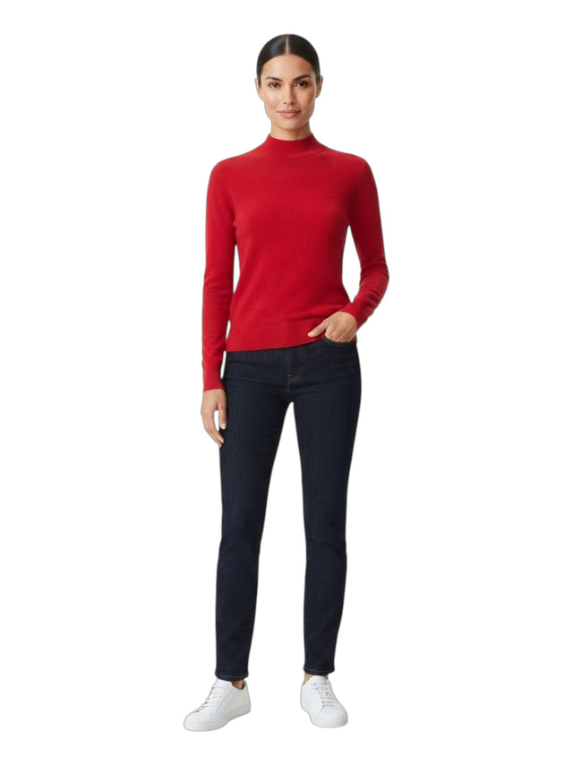Image for Women's Plain Knitted Top,Red
