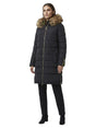 Image for Women's Quilted Puffer Long Jacket,Black