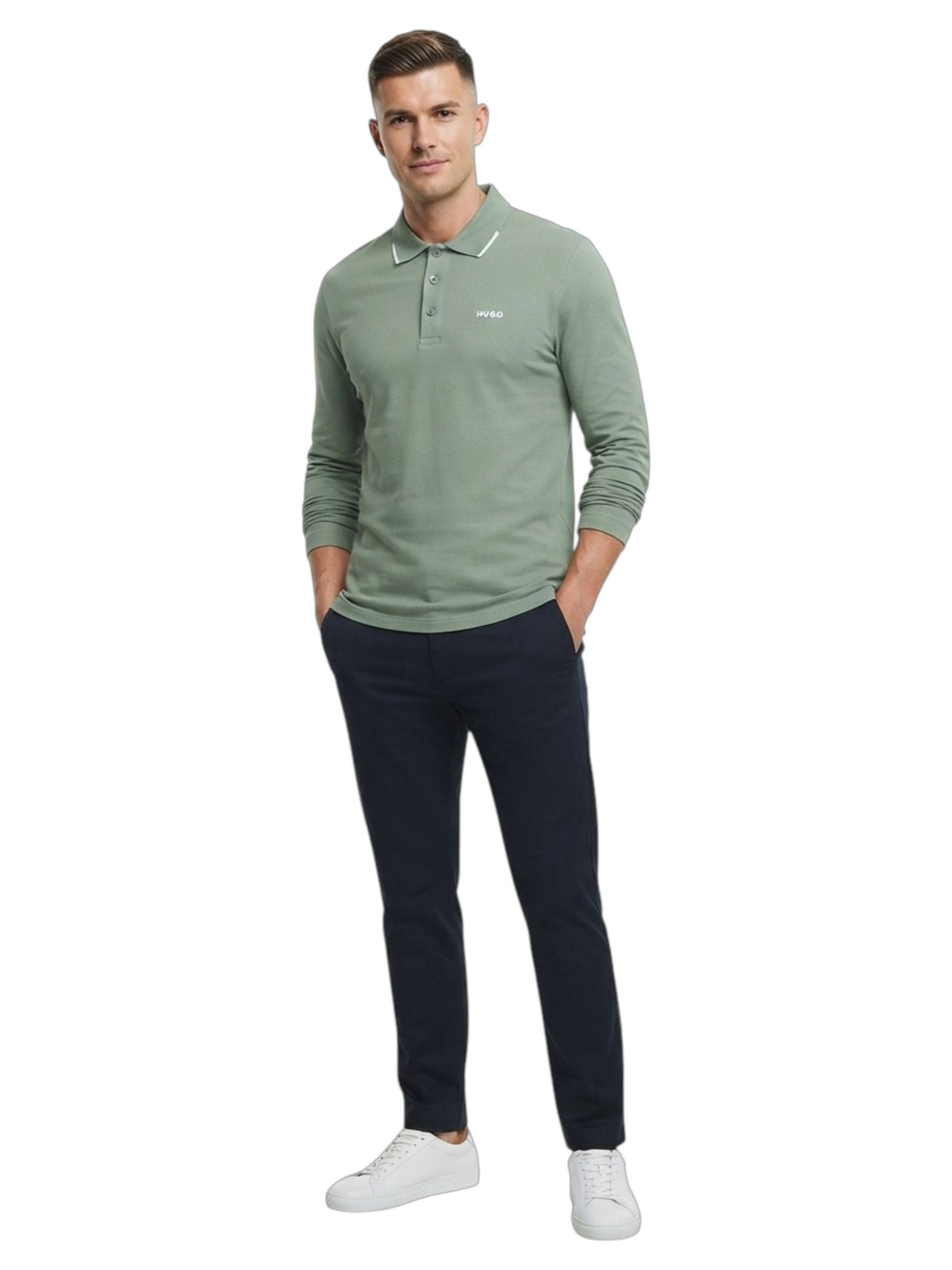 Image for Men's Brand Logo Printed Top,Olive Green