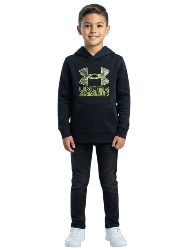 Image for Kids Boys Brand Logo Printed Hoodie,Black