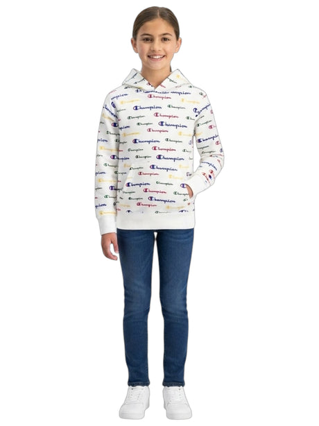 Image for Kids Girls Brand Logo Printed Hoodie,White