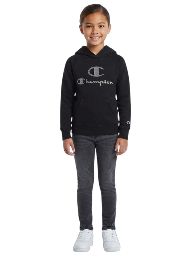 Image for Kids Girls Brand Logo Printed Hoodie,Black