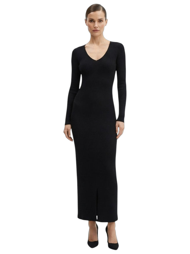 Image for Women's Ribbed Dress,Black
