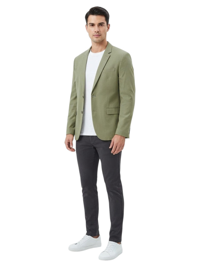 Image for Men's Plain Blazer,Olive