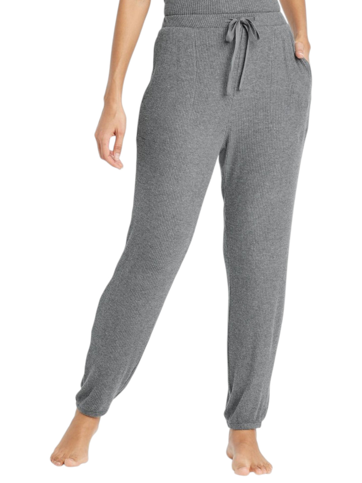 Image for Women's Ribbed Sleepwear Pants,Grey