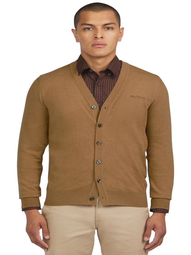 Image for Men's Plain Knitted cardigan,Brown