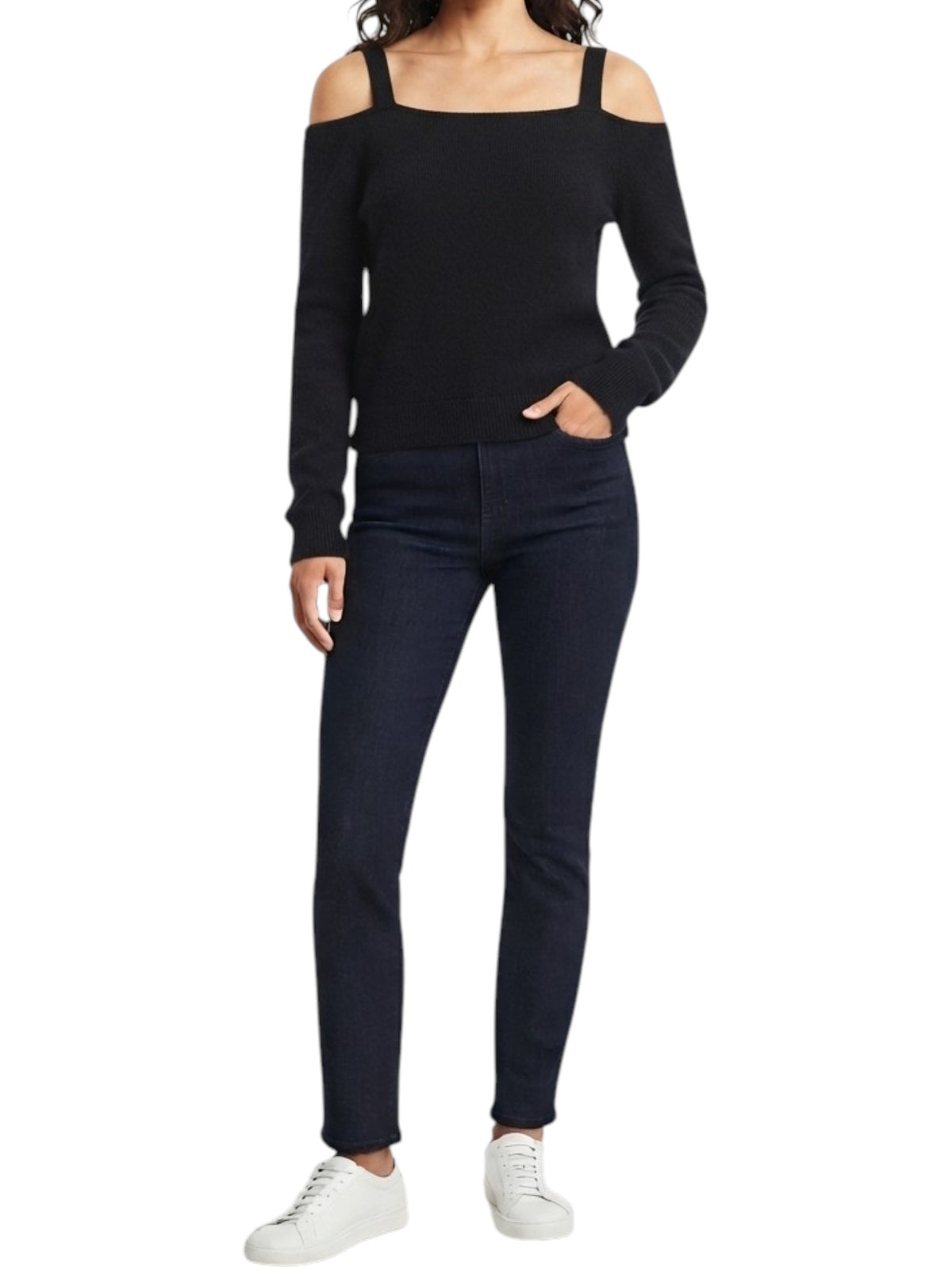 Image for Women's Textured Knitted Top,Navy