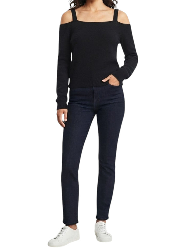 Image for Women's Textured Knitted Top,Navy