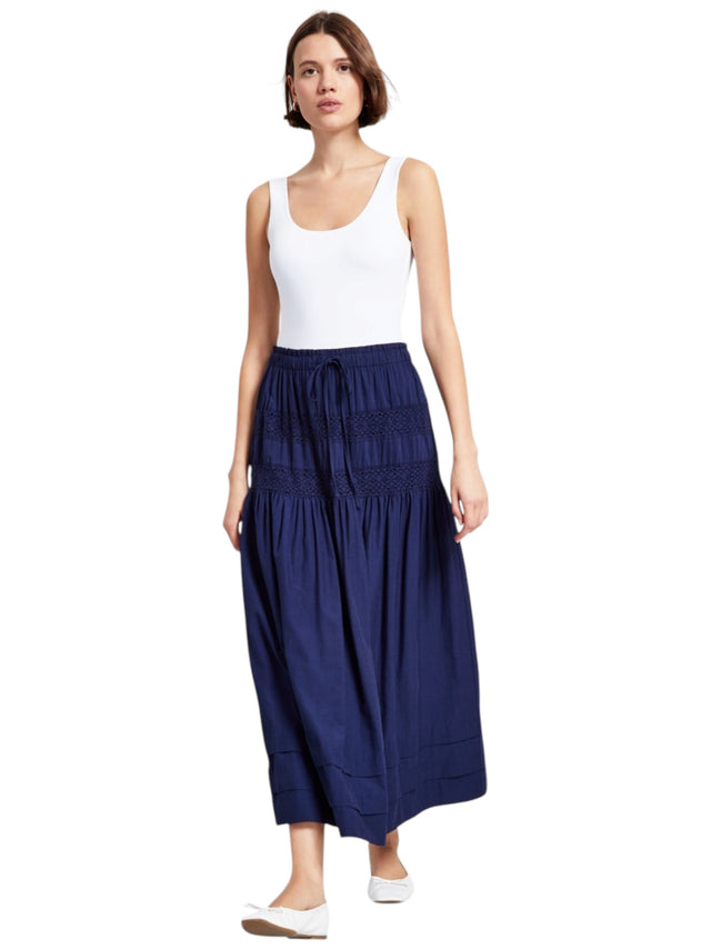 Image for Women's Plain Lace Skirt,Navy