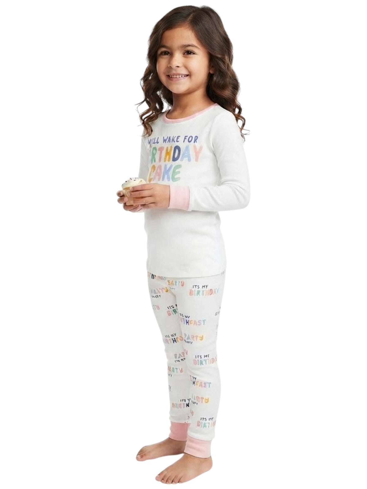 Image for Kids Girl's Printted Sleepwear Set 2 Pcs,White