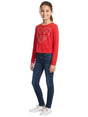 Image for Kids Girl's Printed Top,Red